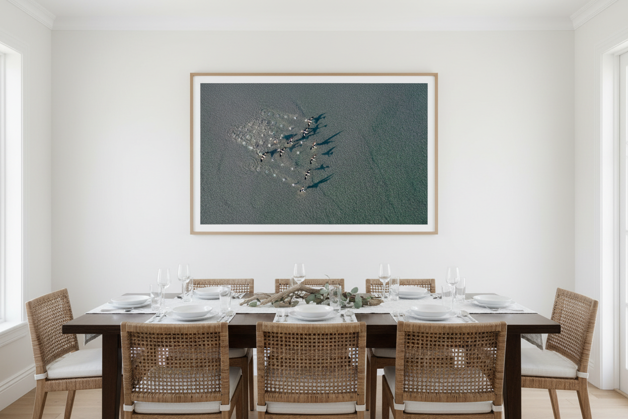 Pelican Take Off — Dining Room Mockup