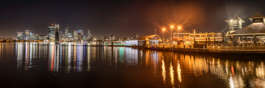 Perth City Night Pano West