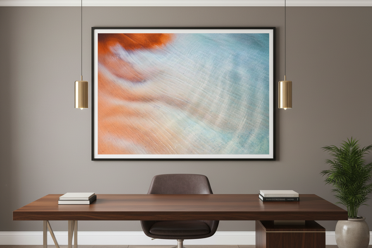 Orange and Aqua Wash mockup