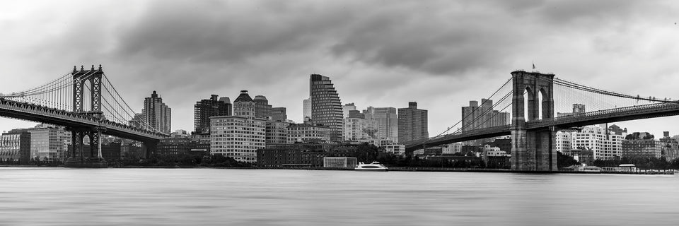 Black and White Morning Bridge Action Shot