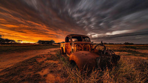 Old car Sunset | old-car-sunset | Posters, Prints, & Visual Artwork | Inspiral Photography