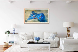 Twin Blue Umbrellas | twin-blue-umbrellas-1 | Posters, Prints, & Visual Artwork | Inspiral Photography